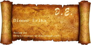 Diener Erika névjegykártya